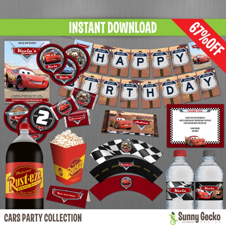 Cars Birthday Party Collection